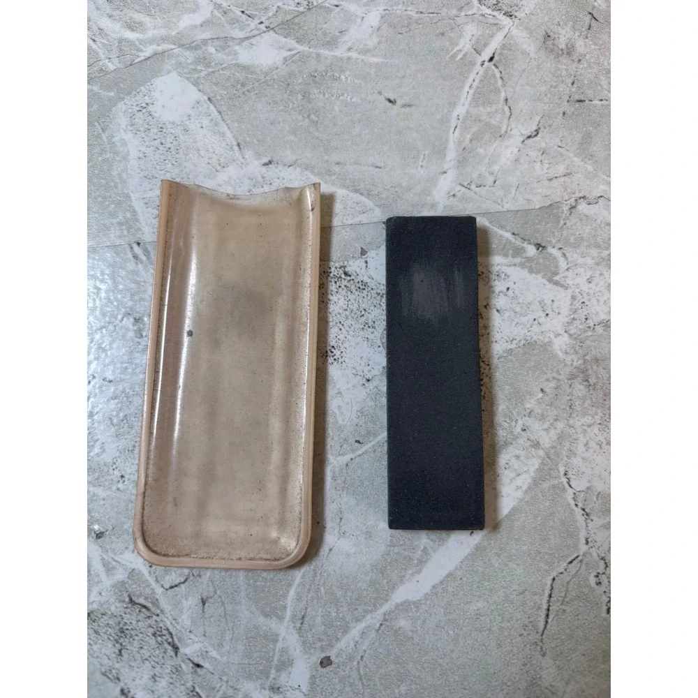 Vintage Sears Craftsman Pocket Stone In Plastic Sleeve 9 6441 ¼ × ⅞ × 3‎